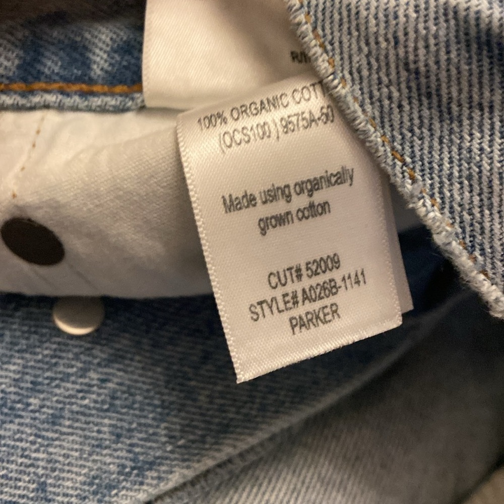 AGOLDE Parker Vintage Cut Off Jeans Sz 29 100% Organic Cotton Riptide - Picture 4 of 4